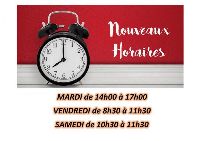 Nouveaux horaires de la mairie